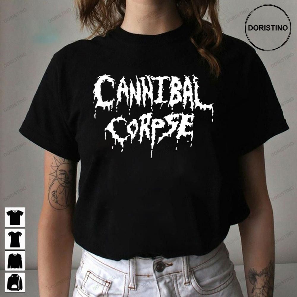 White Cannibal Corpse Logo Death Metal Limited Edition T-shirts